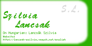 szilvia lancsak business card
