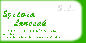 szilvia lancsak business card